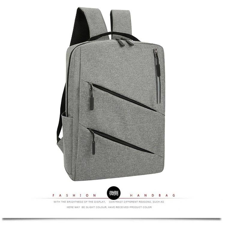 Ryggsäckar |grå med 2 dragkedjar - Bild 1