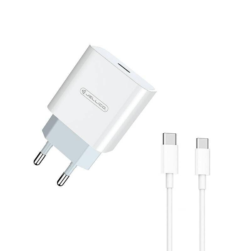 20W PD väggladdaremed usb-c kabel - Bild 1
