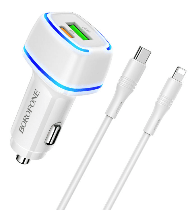 1-11-4.png Snabb Billaddare USB C med iphone kabel vit - Bild 1