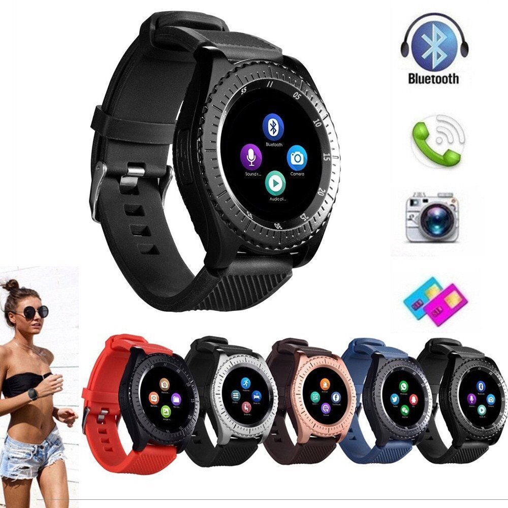 10PCS-Bluetooth-Z3-Smart-Watch-Round-Support-Nano-2G-SIM-TF-Card-With-Whatsapp-Facebook-Fitness.jpg Z3 smart klocka med simkort silver - Bild 1