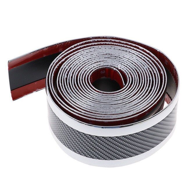 11-1.jpg 3m 3D kolfiber gummi skydd dörrlista|silver - Bild 1