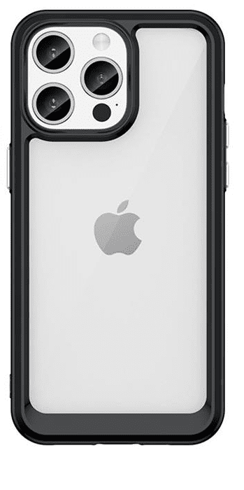 Baksilikon fodral  för iPhone 15 svart - Bild 1