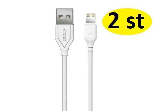 2 st 2 m XO snabbladdare  kabel vit - Bild 1