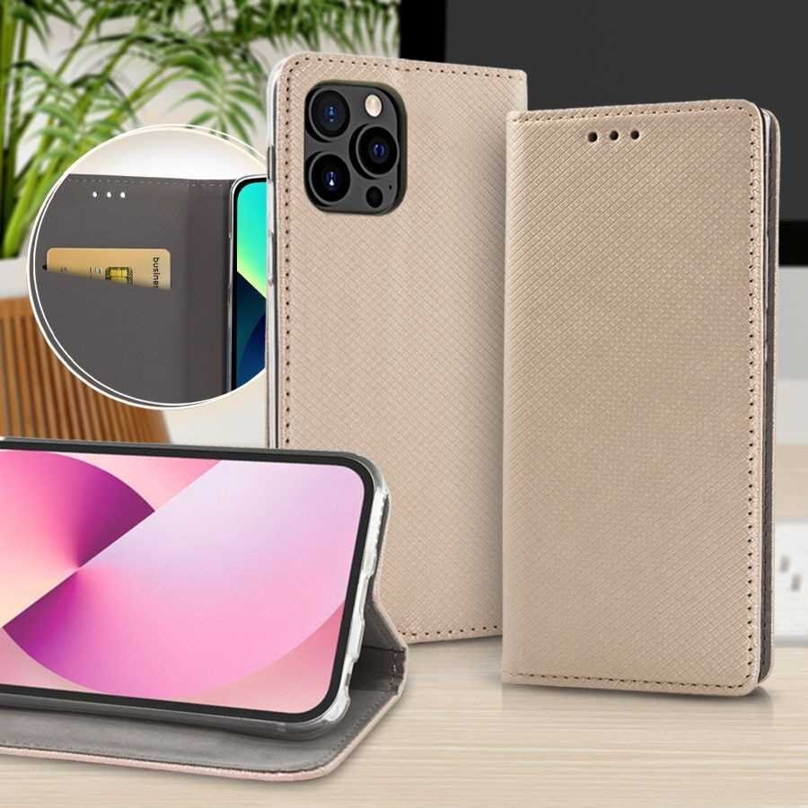 Smart Case Book för iphone 15 pro max guld - Bild 1