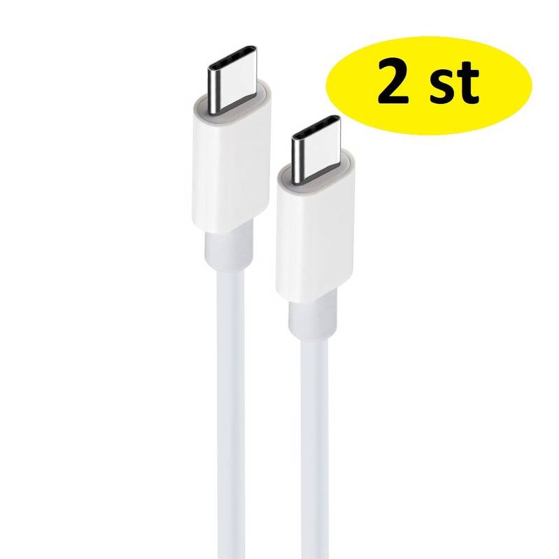 2 st 2 m maXlife kabel  Usb-C - Usb-C  60W vit - Bild 1