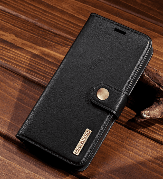 DG.MING Äkta Läder  för iPhone 13 mini svart - Bild 1