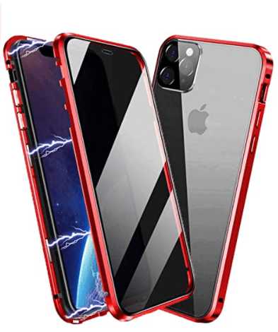 3-4.png Sekretess magnetfodral till iPhone 11|röd - Bild 1