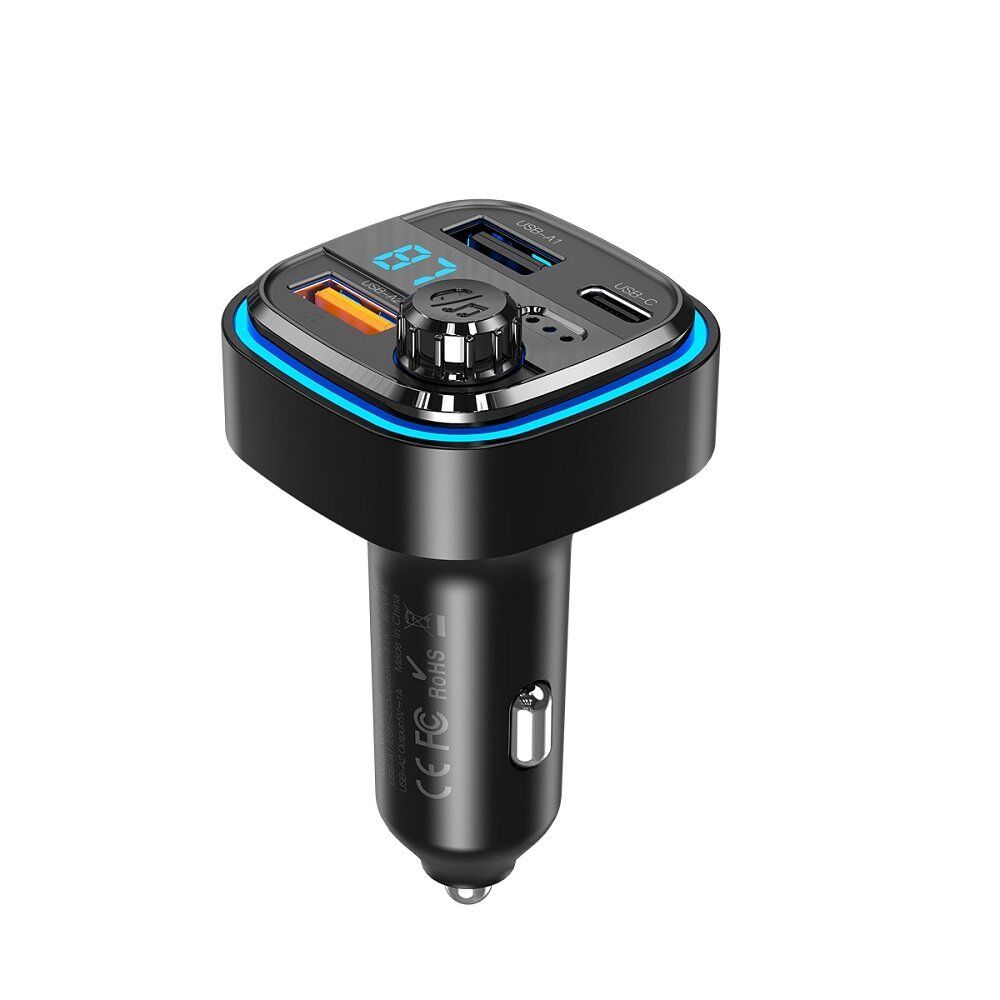 Transmitter FM BCC08 Bluetooth MP3 car charger 3,1A black - Bild 1