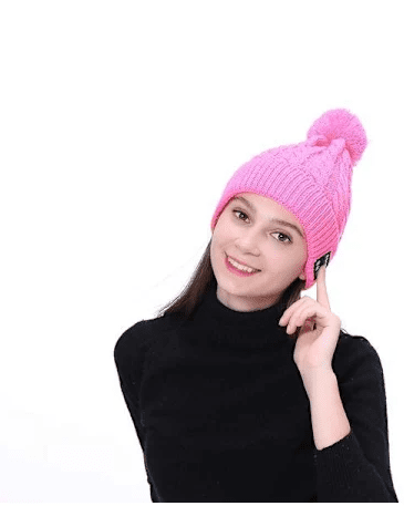 4-27.png Bluetooth-mössa med tofs rosa - Bild 1