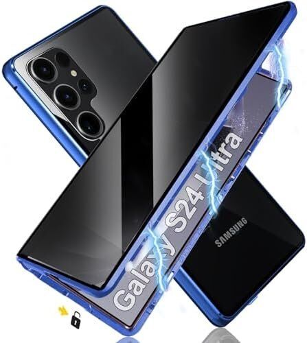 41LvAE-auL._AC_1-1.jpg sekretess doubelfodral för Samsung S24 ultra blå - Bild 1