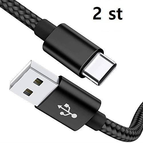 2 st 2 m top kvalitet  USB-C färgade kabel - Bild 1