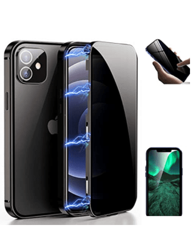 Sekretess magnetfodral till iPhone 12 pro|svart - Bild 1