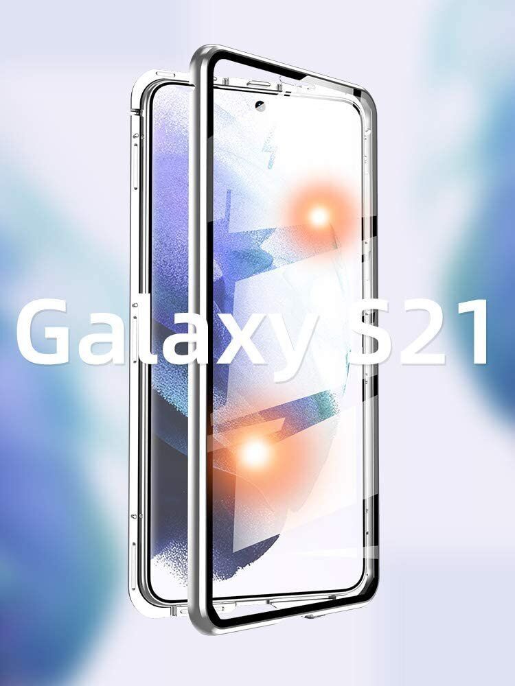 61AQmg2BvMKL._AC_SL1000_.jpg doubel case för Samsung S21|silver - Bild 1