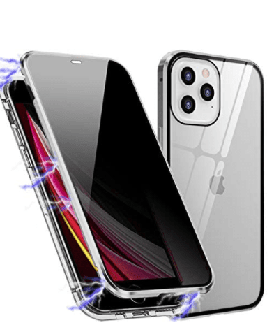 7-4.png Sekretess magnetfodral till iPhone 12 pro max|silver - Bild 1