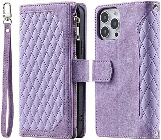 71hVuAV34L._AC_SX522_.jpg Long Lanyard läder fodral för iphone 14 pro max med 7 kortplatser lila - Bild 1