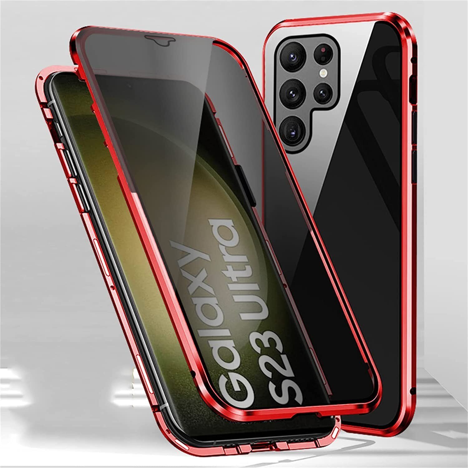 sekretess doubelfodral för Samsung S23 röd - Bild 1