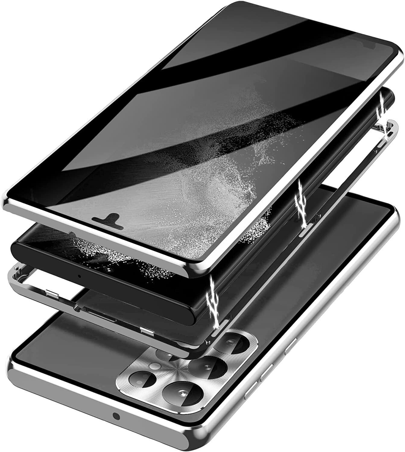 sekretess doubelfodral för Samsung S23 plus silver - Bild 1