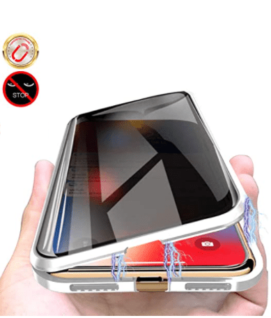 Sekretessskydd metallfodrall till iPhone 15 silver - Bild 1