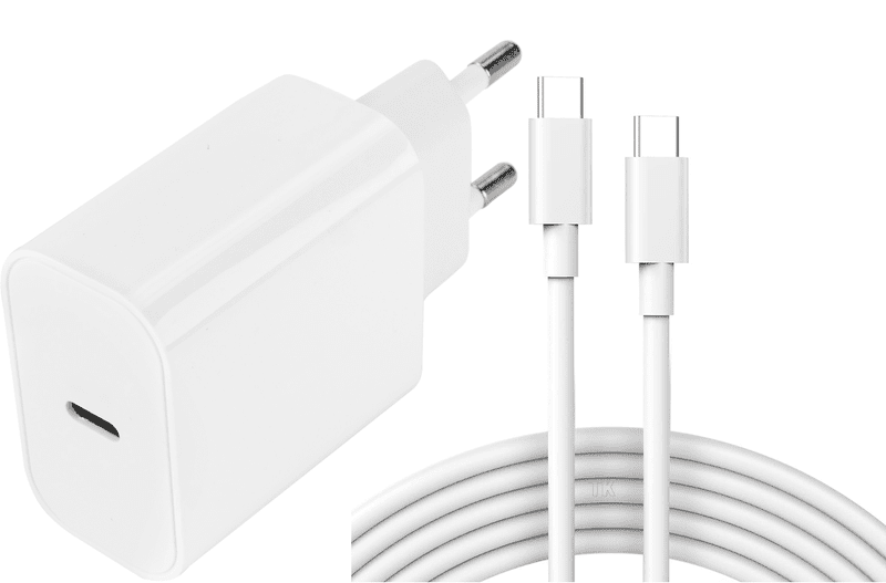 Samsung  20W laddare med kabel vit - Bild 1