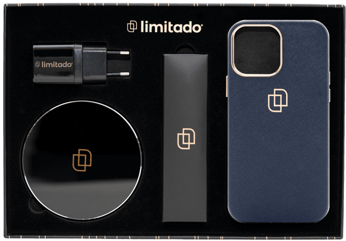 Tillbehörspaket – iPhone 13  – Midnattsblå Saffiano - Bild 1