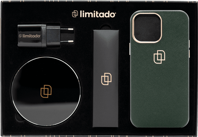 Tillbehörspaket – iPhone 12 /12 pro  – grönt Saffiano - Bild 1