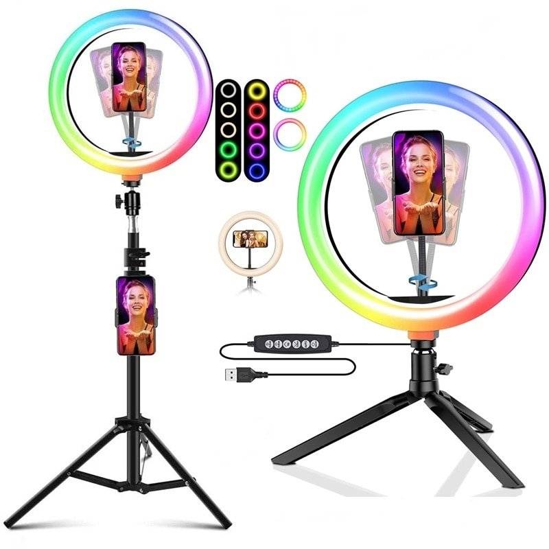 Tongdaytech Dimbar RGB LED Selfie Ring Fyllningsljus - Bild 1