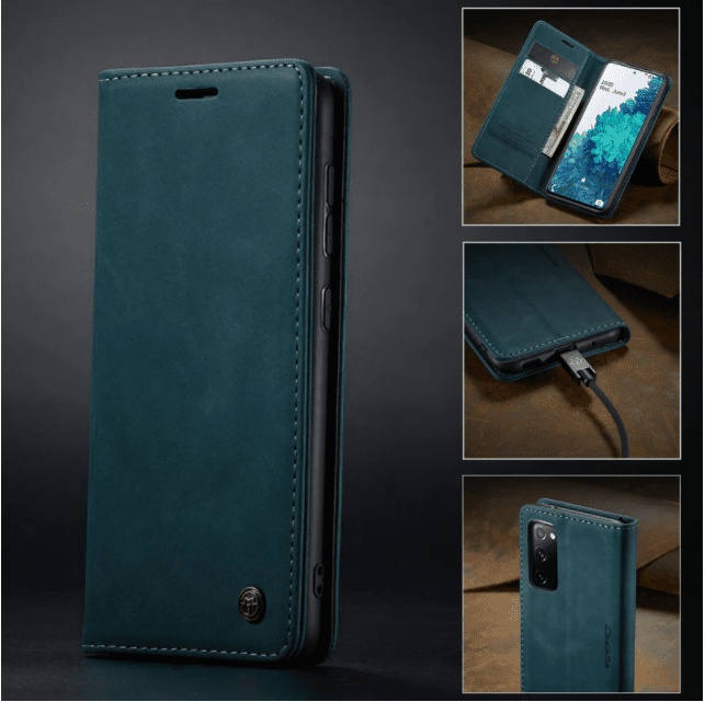 Läderfödral caseme 0013 för  iphone 14 pro max grön - Bild 1