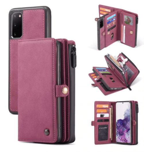 Läderfödral caseme 0018 för  iphone 12 pro max vinröd - Bild 1