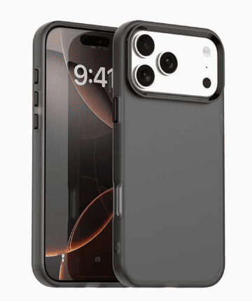 iPhone 17 Pro – Matt TPU Mjukt Skal – Svart - Bild 1
