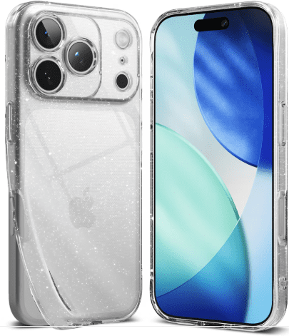 1 Matt TPU-skal för iphone 17 pro glitter - Bild 1