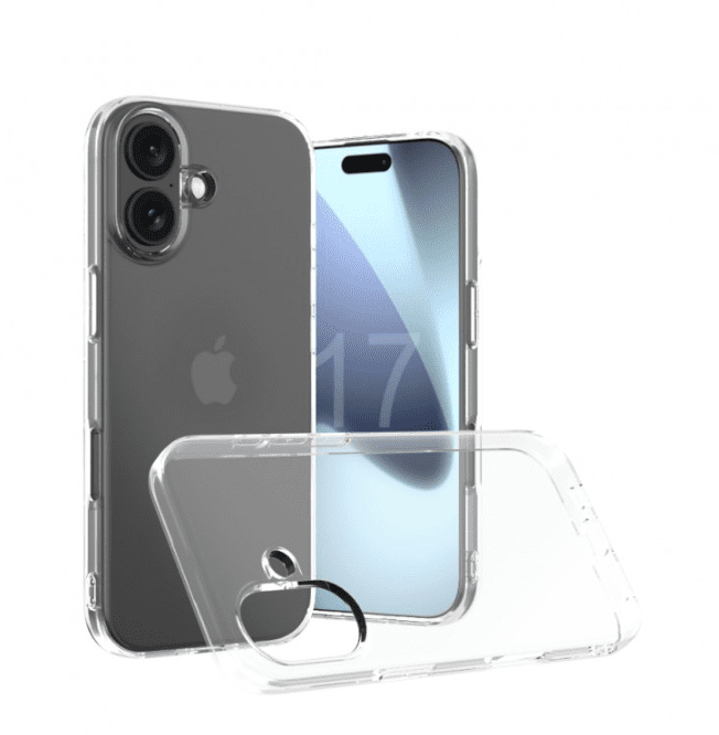 Slimmat Silikonfodral 1 mm – Transparent – iPhone 17 - Bild 1